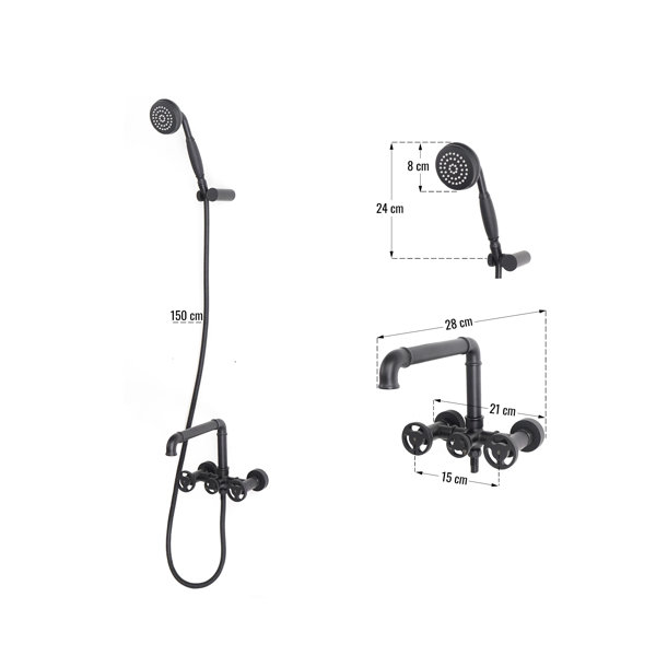 Williston Dure Mixer Shower with Handheld Shower Head Wayfair.co.uk